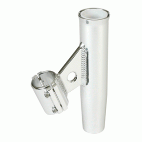 Lee's Clamp-On Rod Holder - Silver Aluminum - Vertical Mount - Fits 1.660" O.D. Pipe