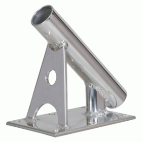 Lee's MX Pro Series Fixed Angle Center Rigger Holder - 45&#176; - 1.5" ID - Bright Silver