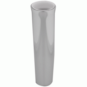 TACO Flared Weld-On Rod Holder 9-3/4"L x 1-3/4"ID - White Liner Polished Finish