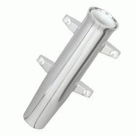 Lee&#39;s Aluminum Side Mount Rod Holder - Tulip Style - Silver Anodize