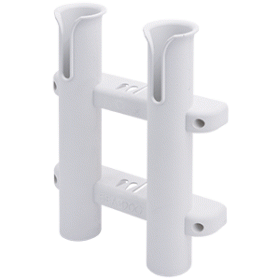 Sea-Dog Two Pole Side Mount Rod Storage Rack - White