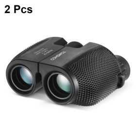 Professional Binoculars 10x25 BAK4 Prism High Powered Binocular Portable Hunting Telescope Scope monocular luneta (Color: Type 1 2 Pcs)